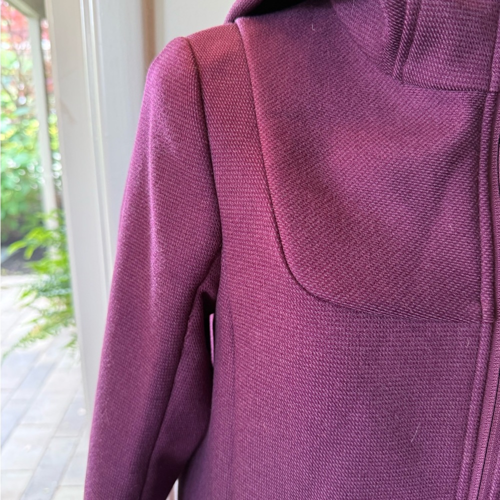 Lululemon Athletica Purple Trench Coat with High Collar - Picture 3 of 14
